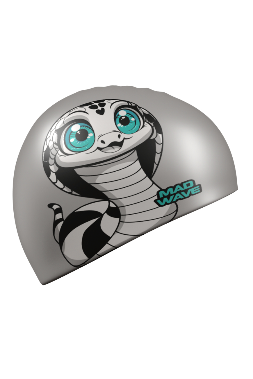 Юниорская силиконовая шапочка Snake — Серебристый