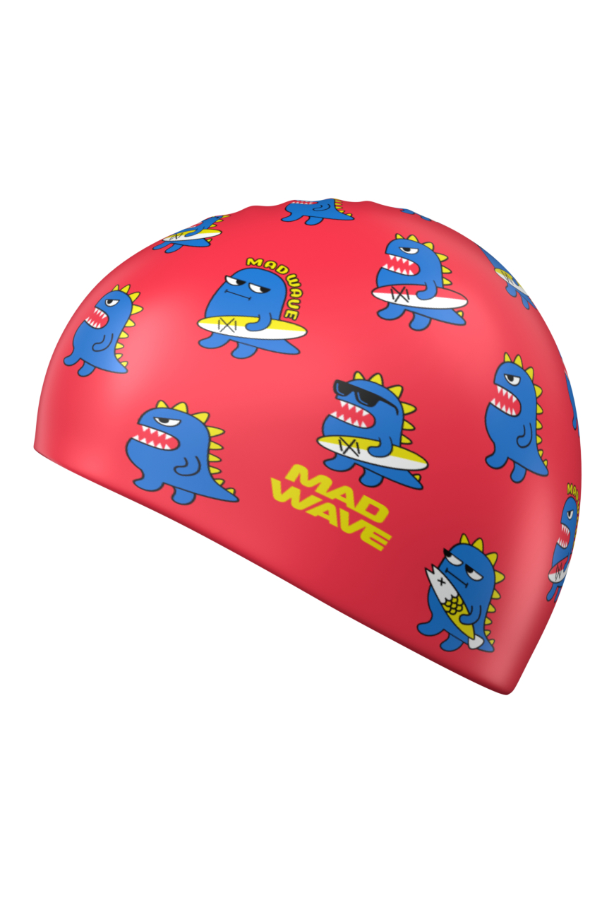Юниорская силиконовая шапочка Dinos — Красный